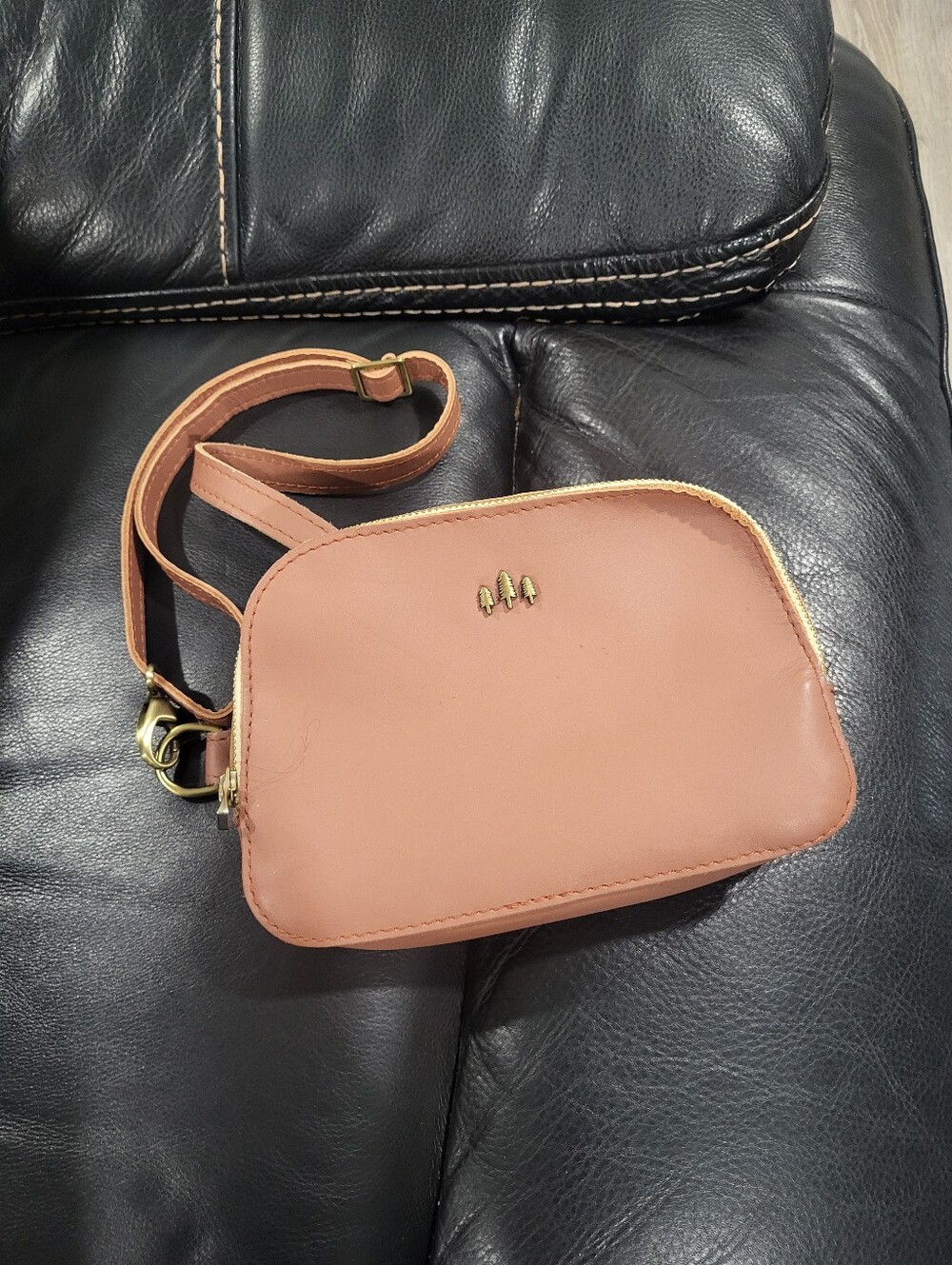 Portland leather goods almost perfect scarlett leather sling in suntan